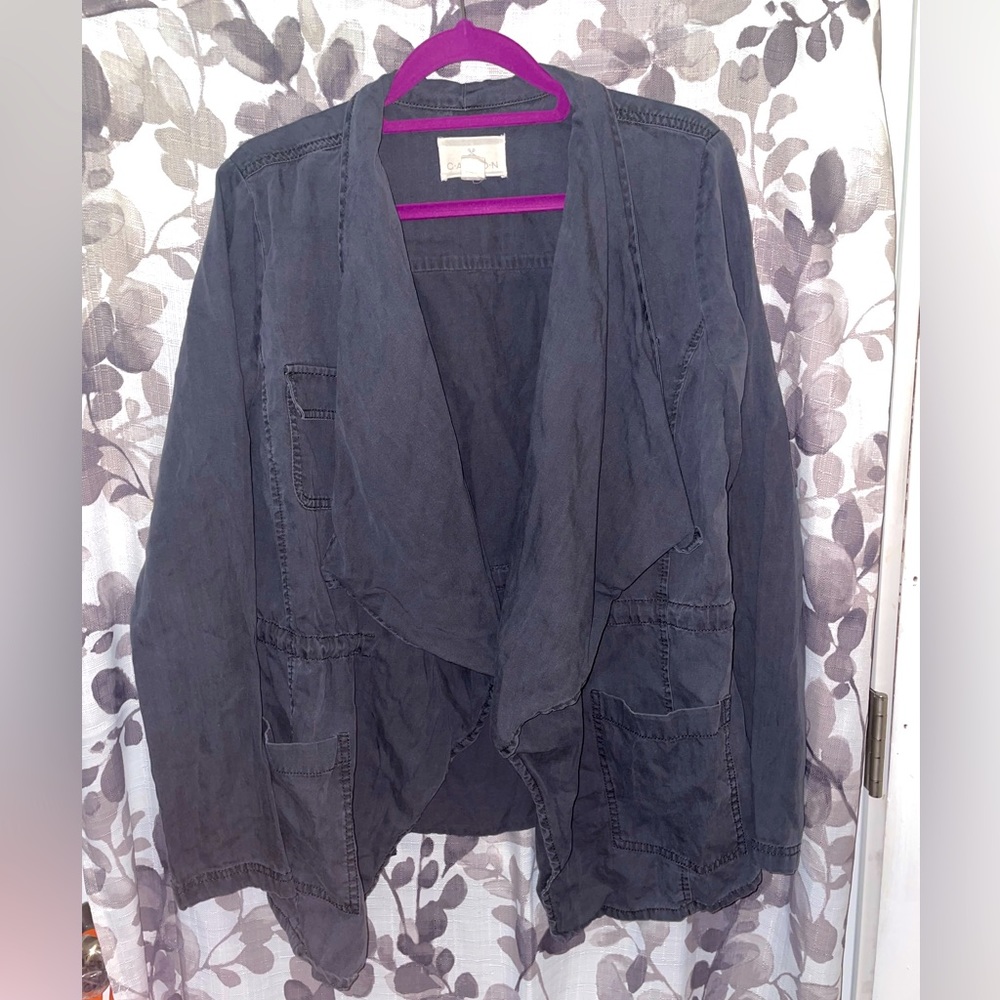 #33 Caslon Blue Open Drape Jacket